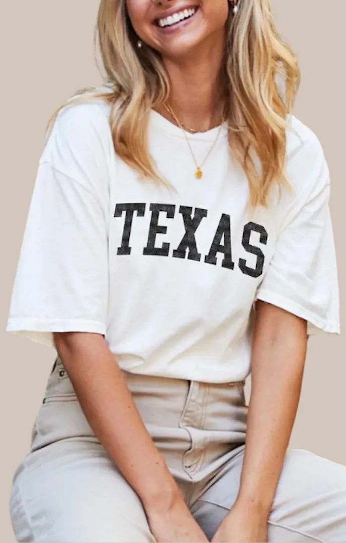 Angela Soft Pink "Texas" Graphic Tee