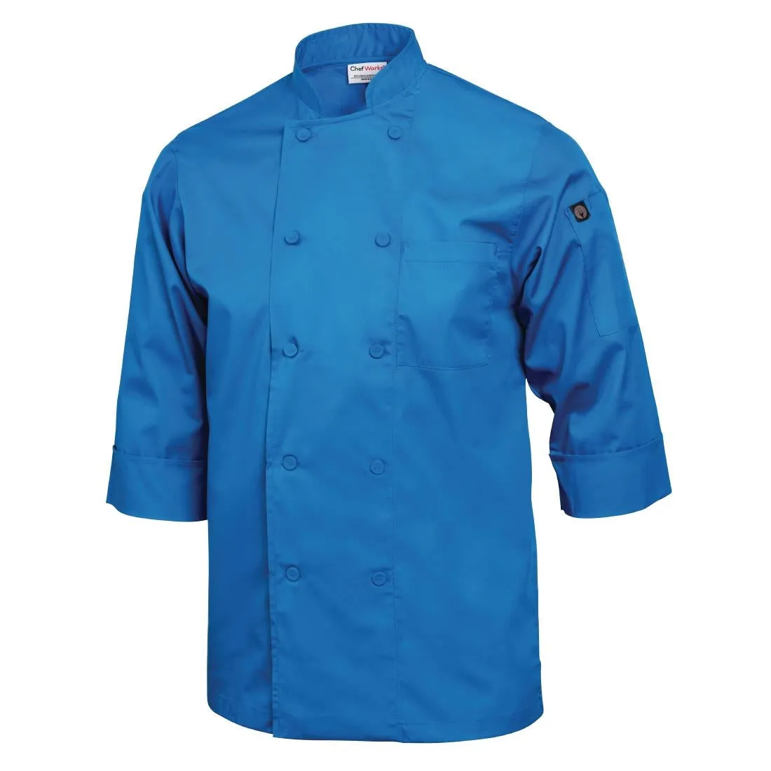 B178-XS Chef Works Unisex Chefs Jacket Blue XS