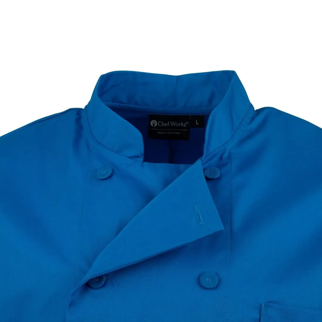 B178-XS Chef Works Unisex Chefs Jacket Blue XS