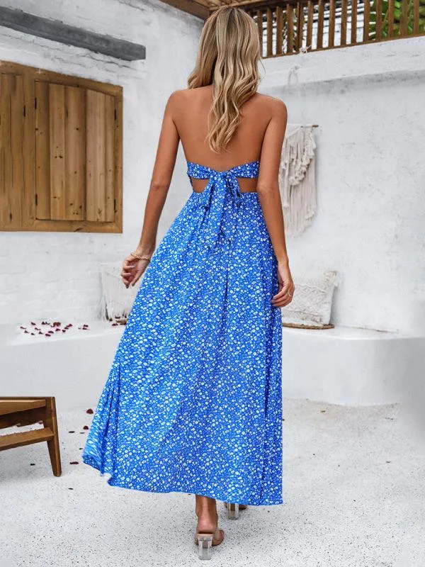 Backless Bohemian Maxi Dress for Women - Stylish and Comfortable