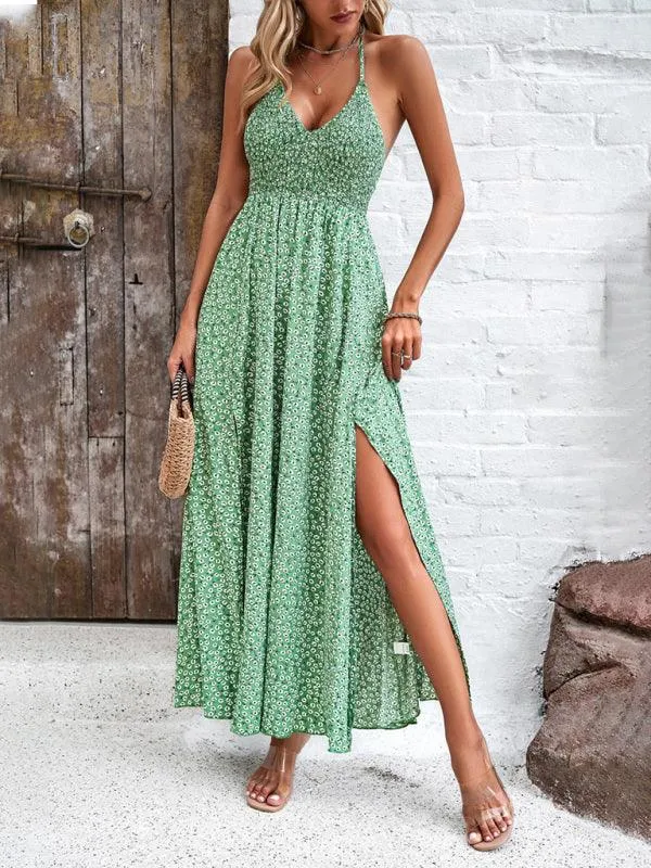 Backless Bohemian Maxi Dress for Women - Stylish and Comfortable