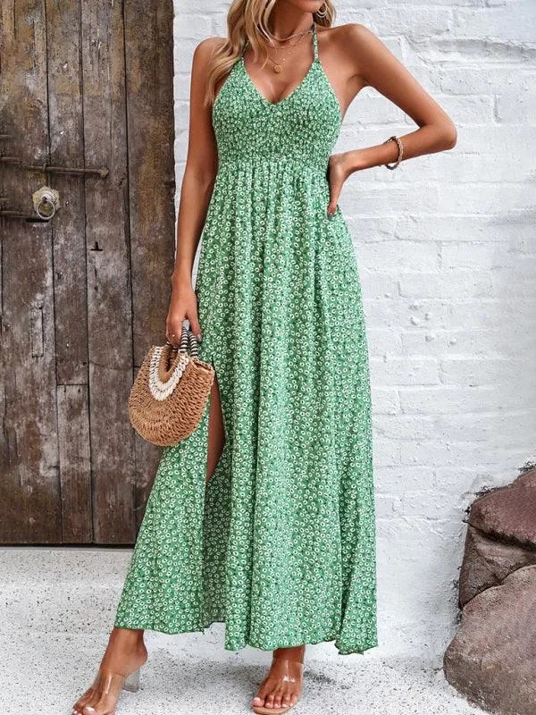 Backless Bohemian Maxi Dress for Women - Stylish and Comfortable