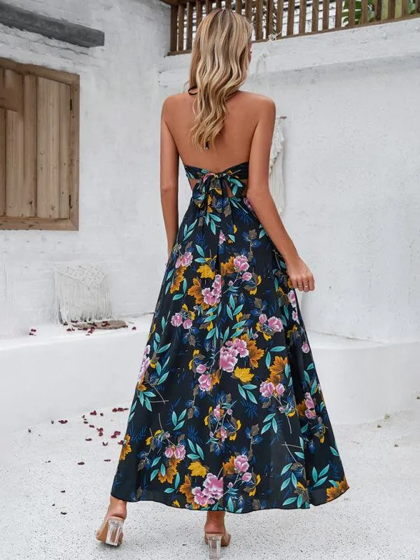 Backless Bohemian Maxi Dress for Women - Stylish and Comfortable