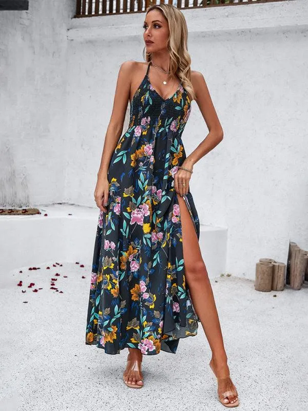 Backless Bohemian Maxi Dress for Women - Stylish and Comfortable