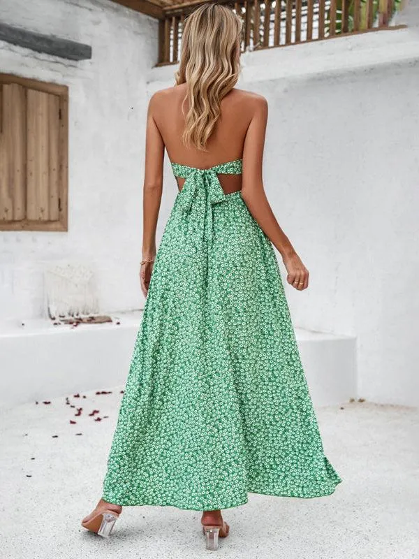 Backless Bohemian Maxi Dress for Women - Stylish and Comfortable