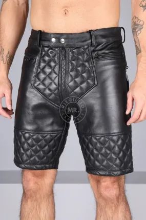 Berlin Padded Leather Thru Zip Short