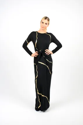 Boho Maxi in Black & Gold