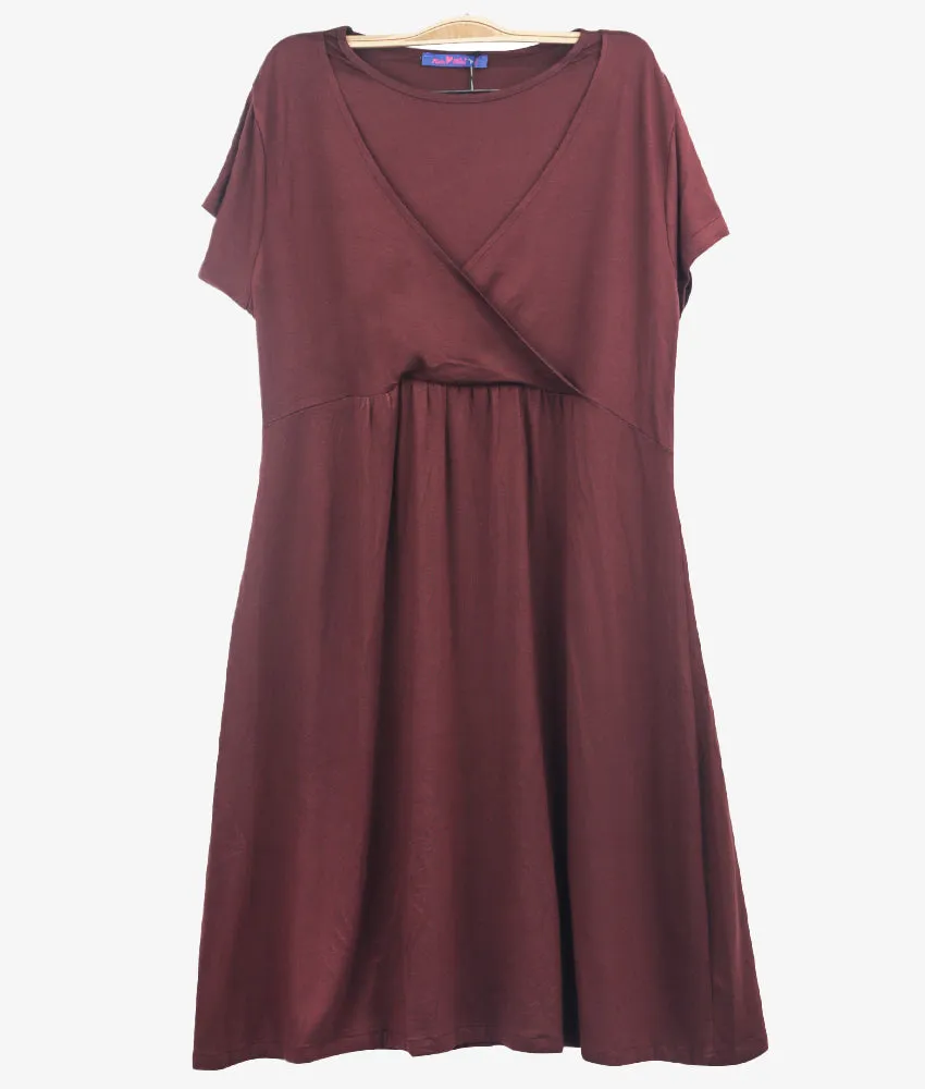 Brown Maternity Dress