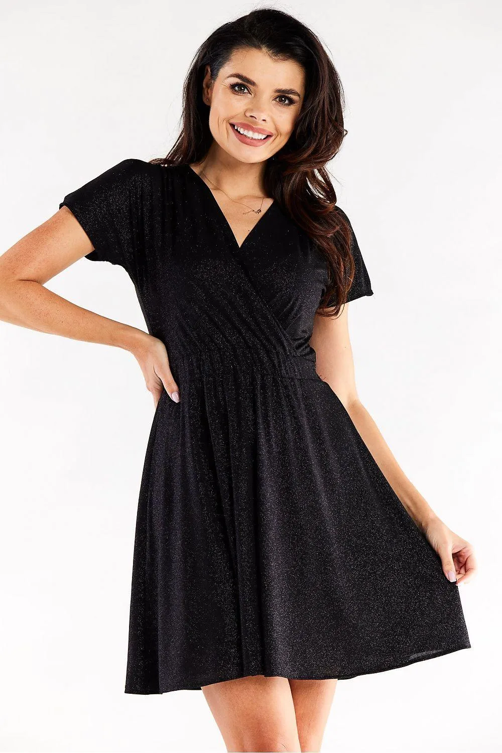 Chic Flare Sleeve Evening Dress