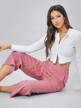 Cropped Polka Dot Pants