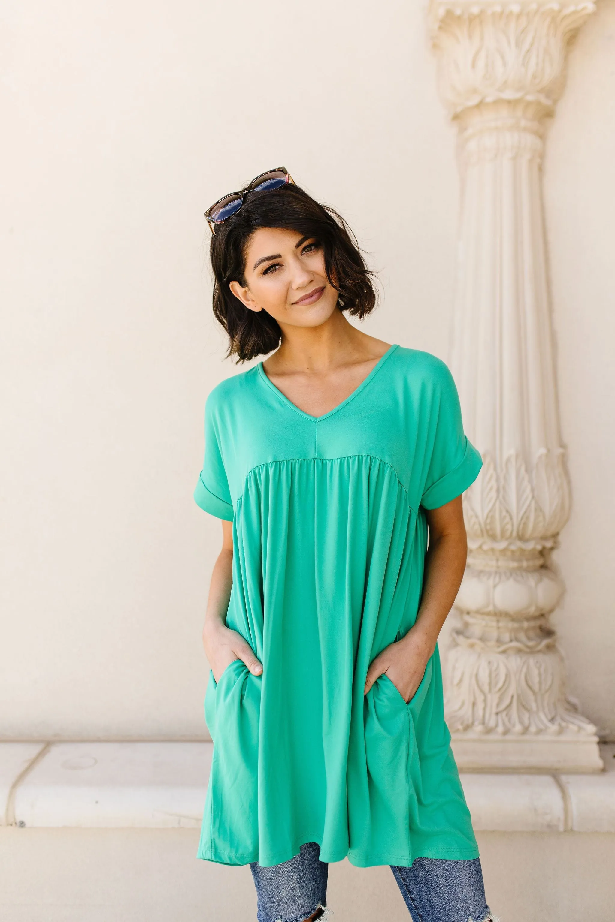 Cute & Comfortable Dress In Green