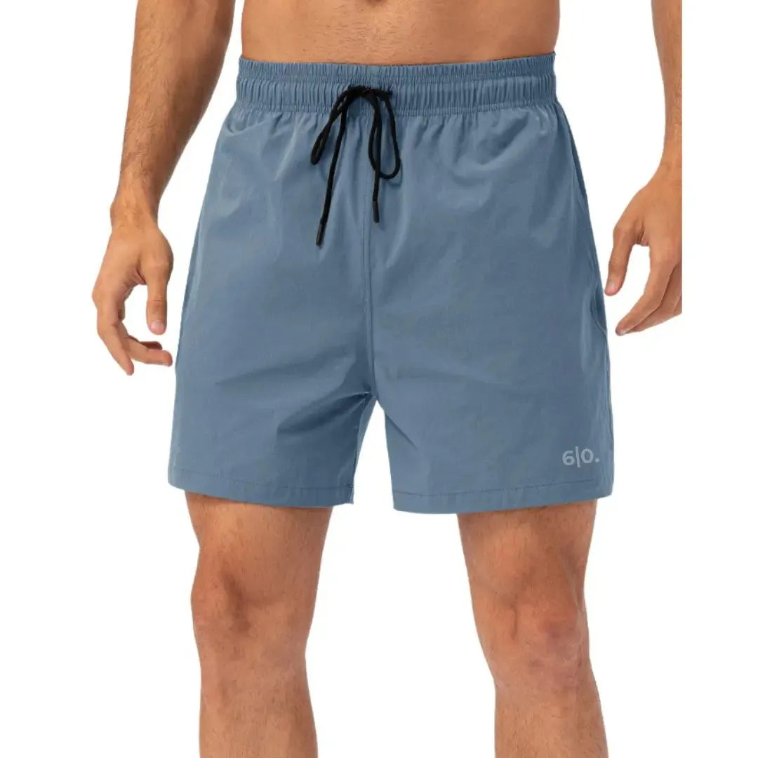 Dark blue easy care material padel shorts for men