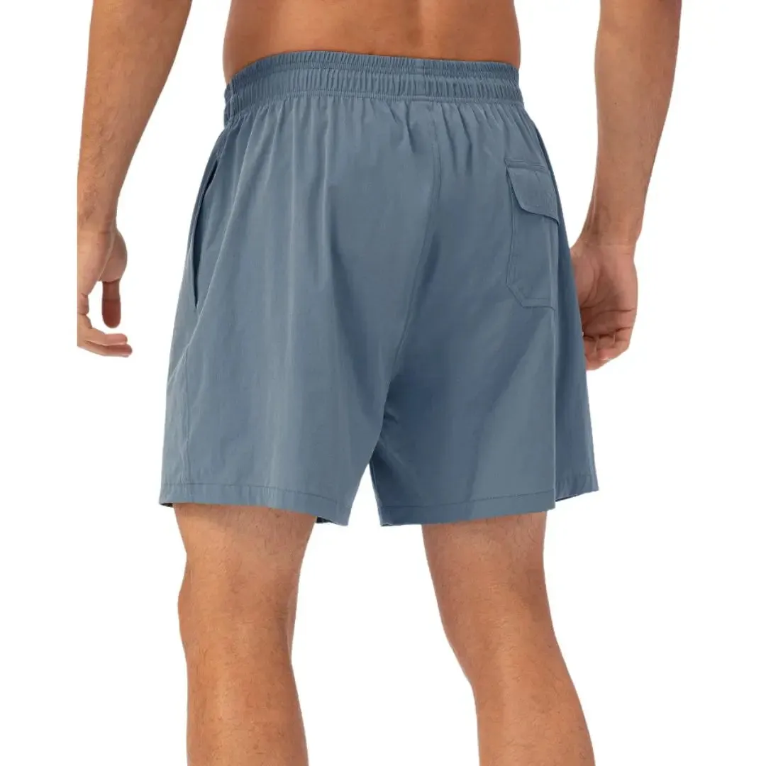 Dark blue easy care material padel shorts for men