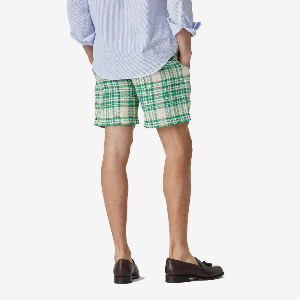 Garden Plaid Easy Shorts - Green