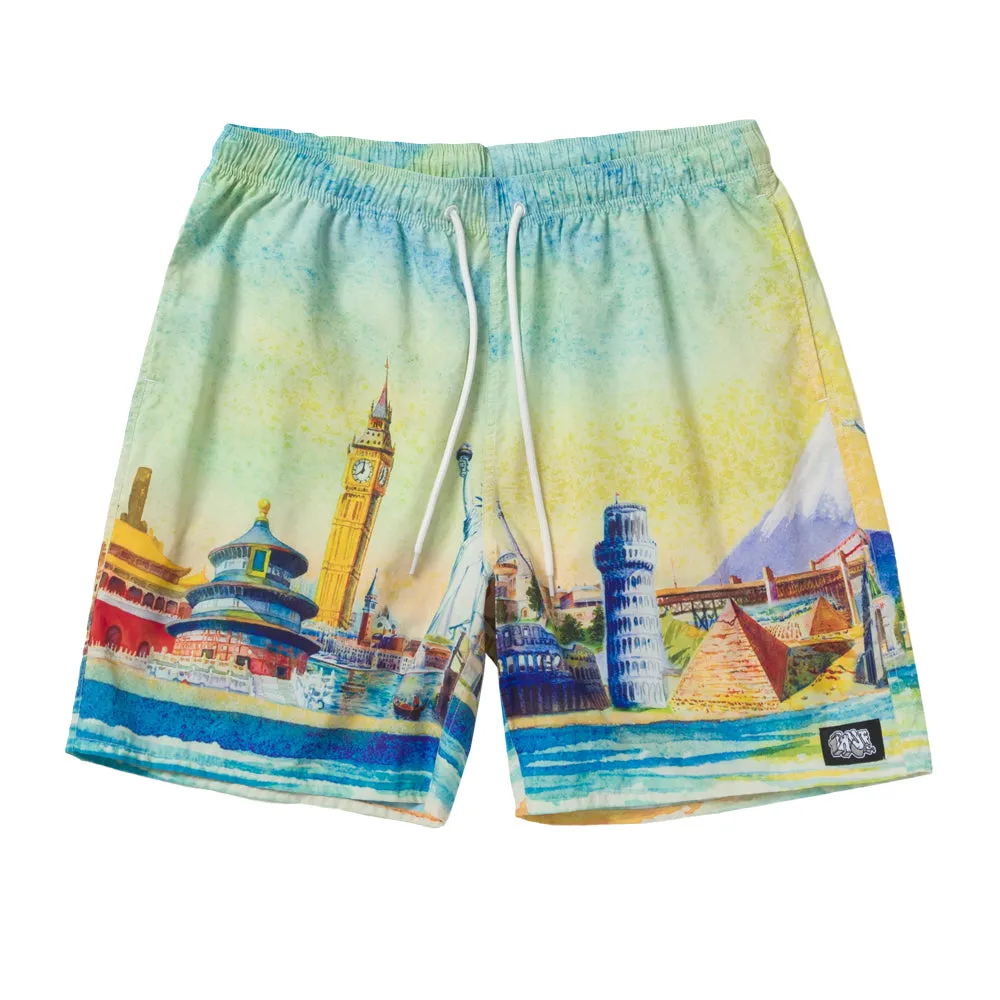 HUF CULTURE EASY SHORT // YELLOW