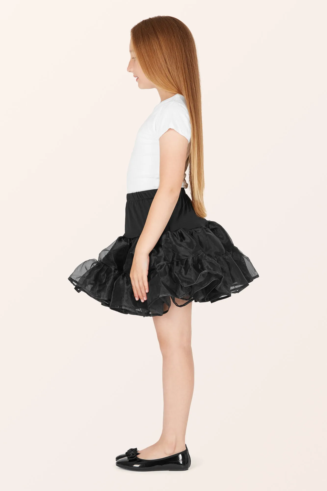 Kids Organza Petticoat - Black