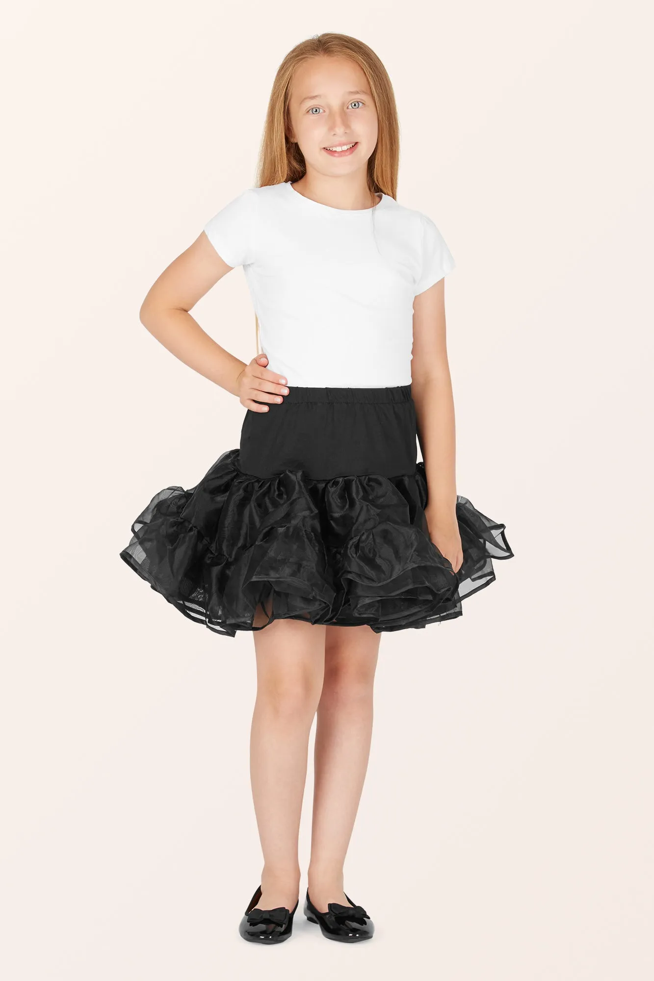 Kids Organza Petticoat - Black