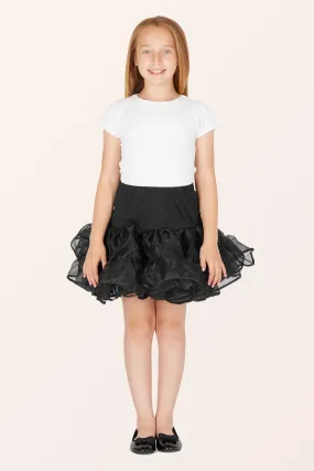 Kids Organza Petticoat - Black