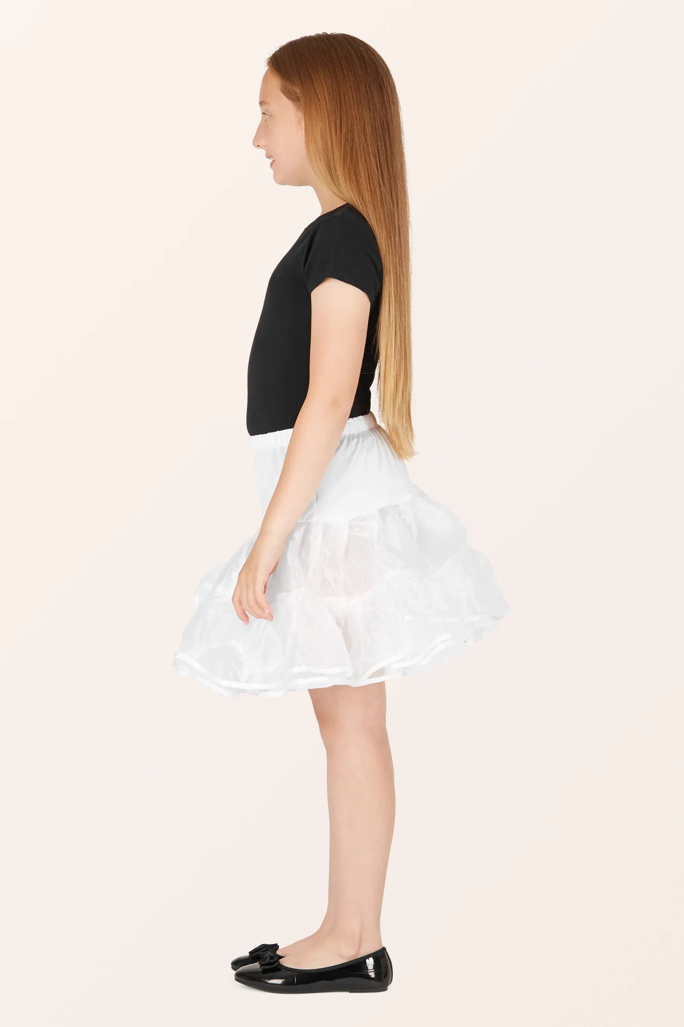 Kids Organza Petticoat - White