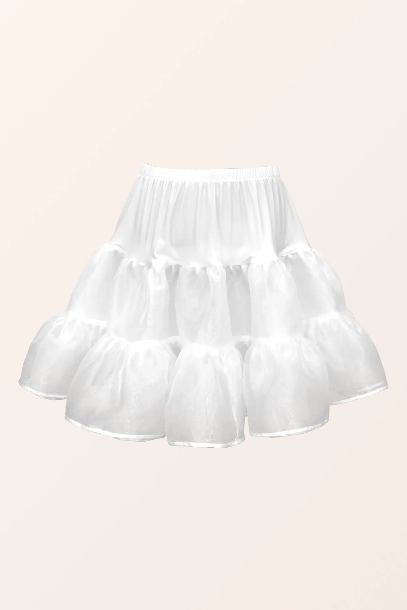 Kids Organza Petticoat - White