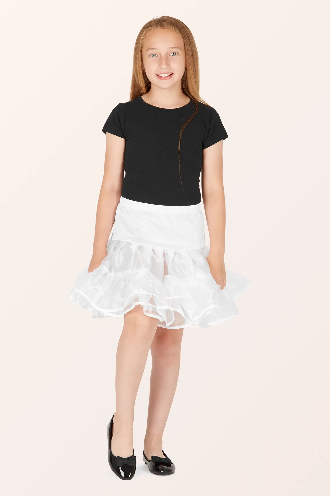 Kids Organza Petticoat - White