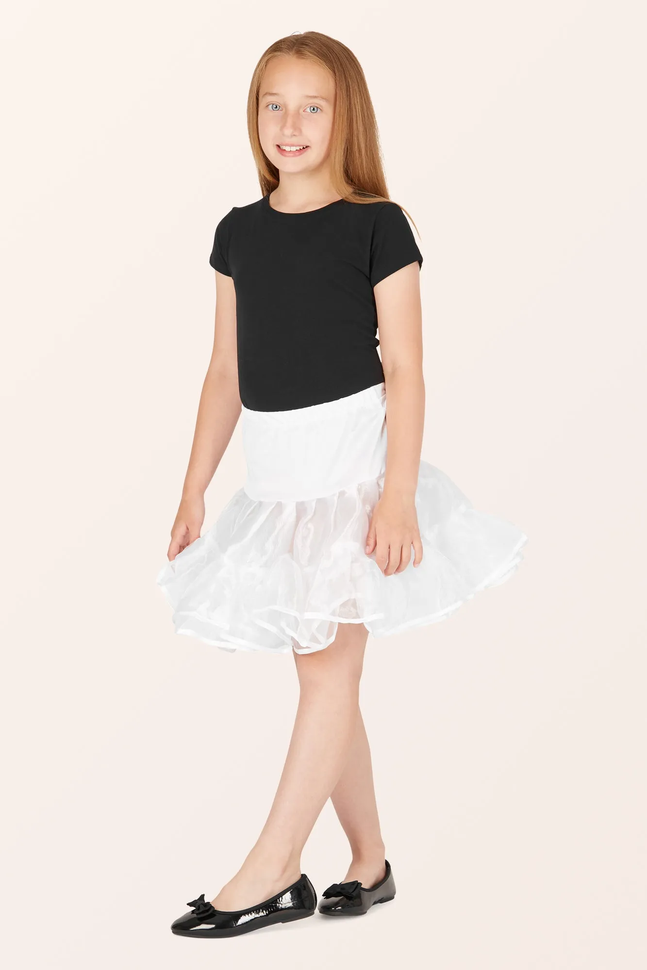 Kids Organza Petticoat - White