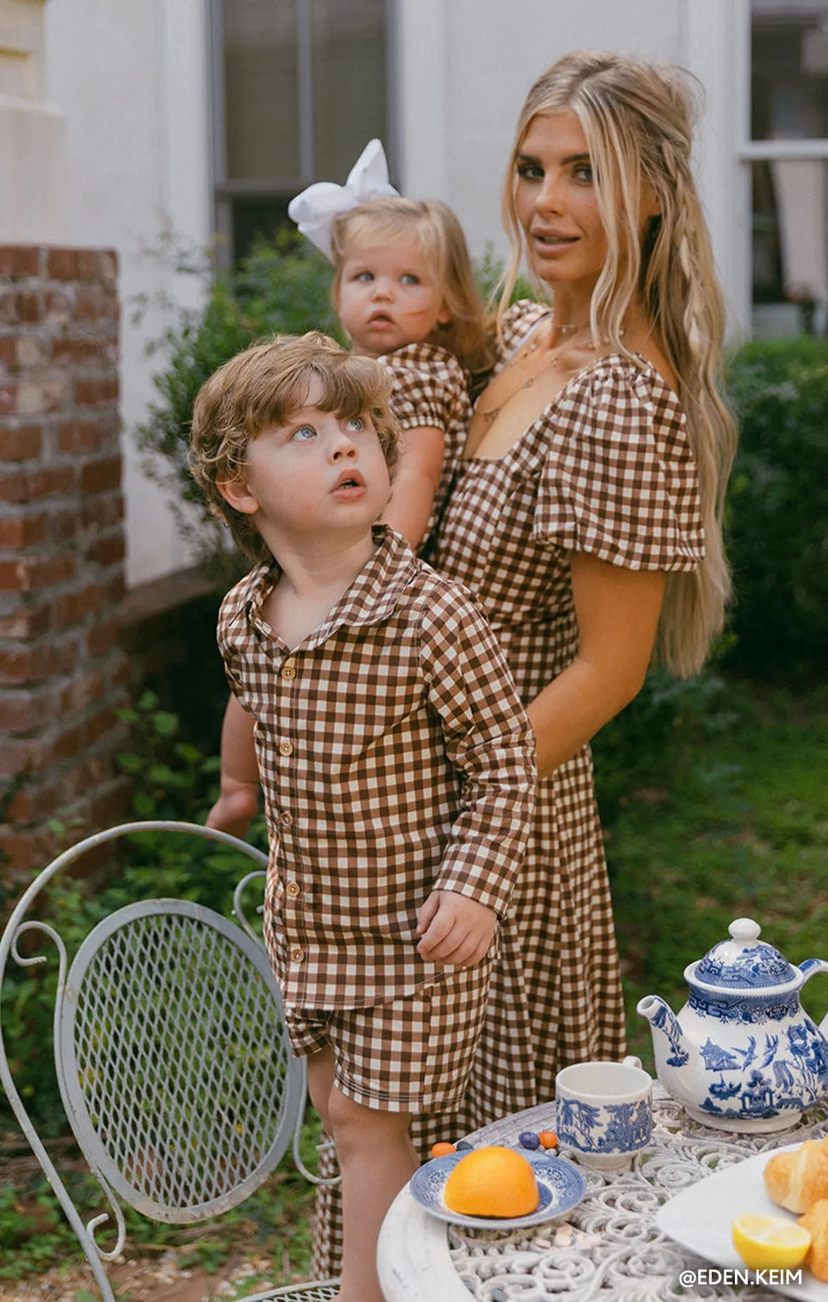 Lil Easy Shirt ~ Brown Gingham