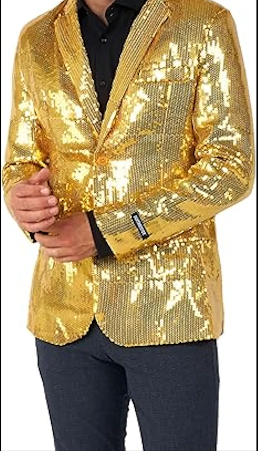 Men's Sequin NYE Yellow Blazer Jackets