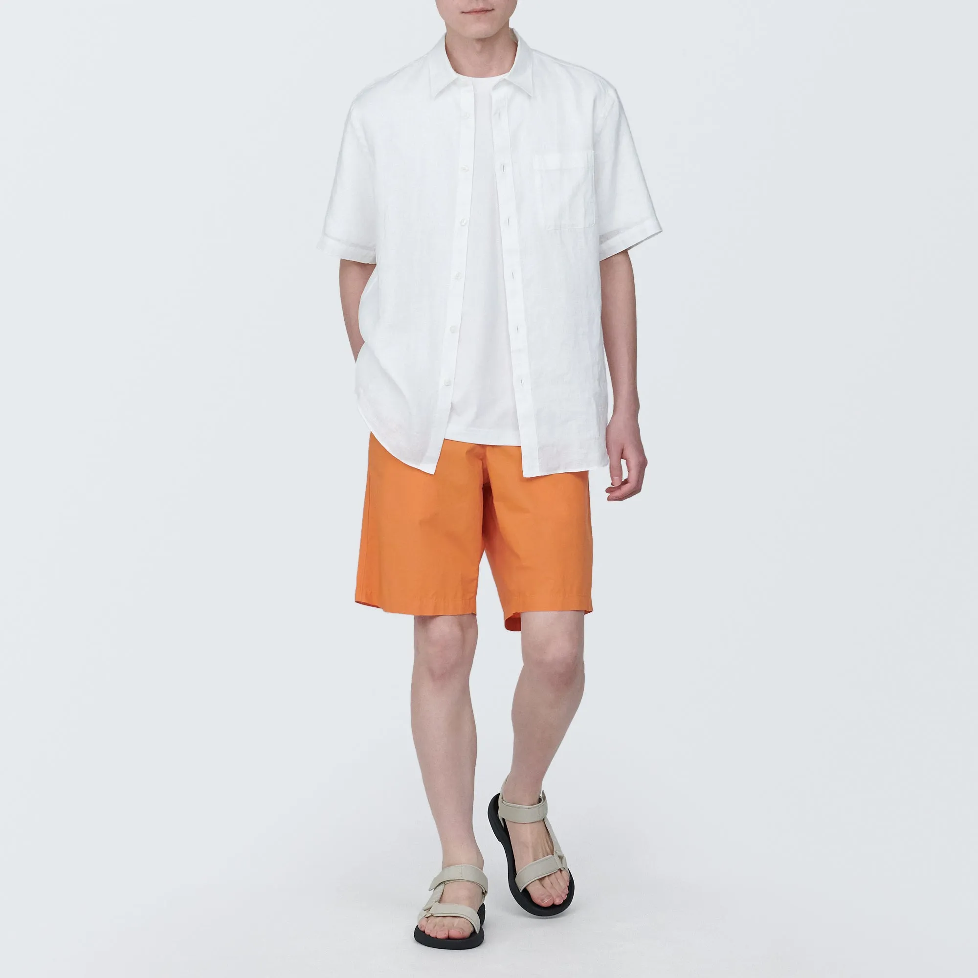 Men's Washed Broad Easy Short Pants