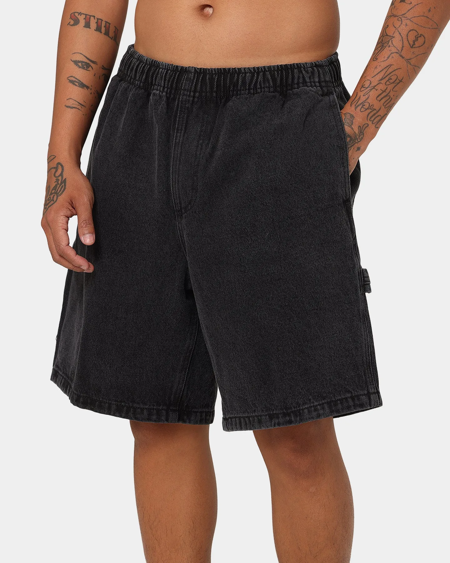 OBEY Easy Denim Carpenter Shorts Black