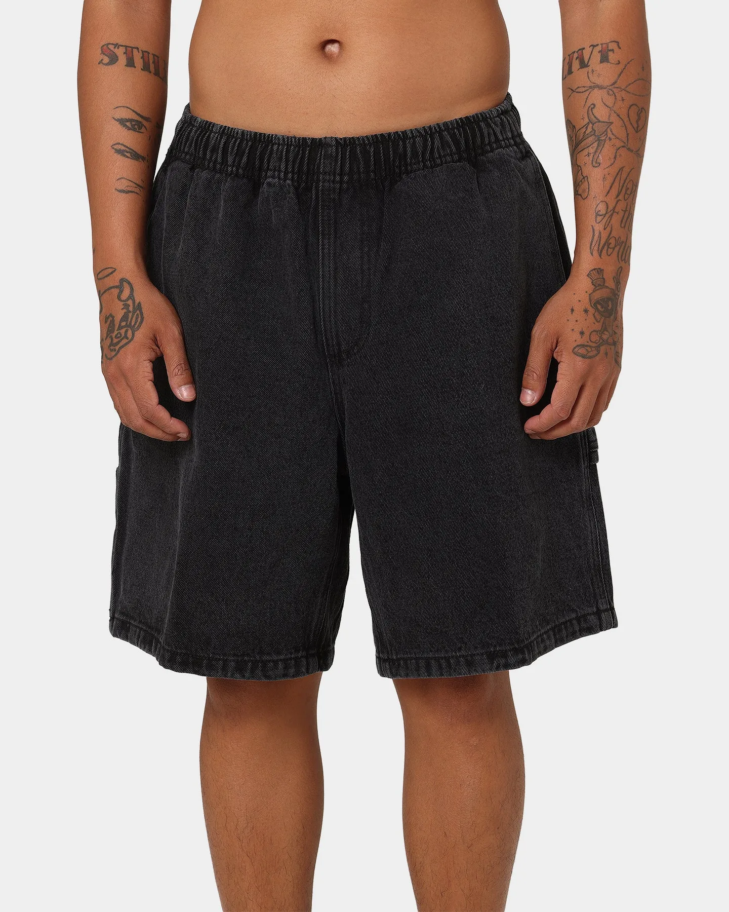 OBEY Easy Denim Carpenter Shorts Black