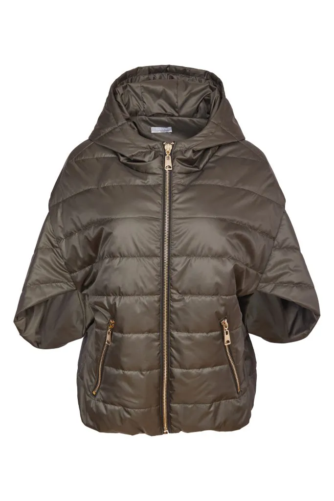 Padded Short Jacket in Khaki