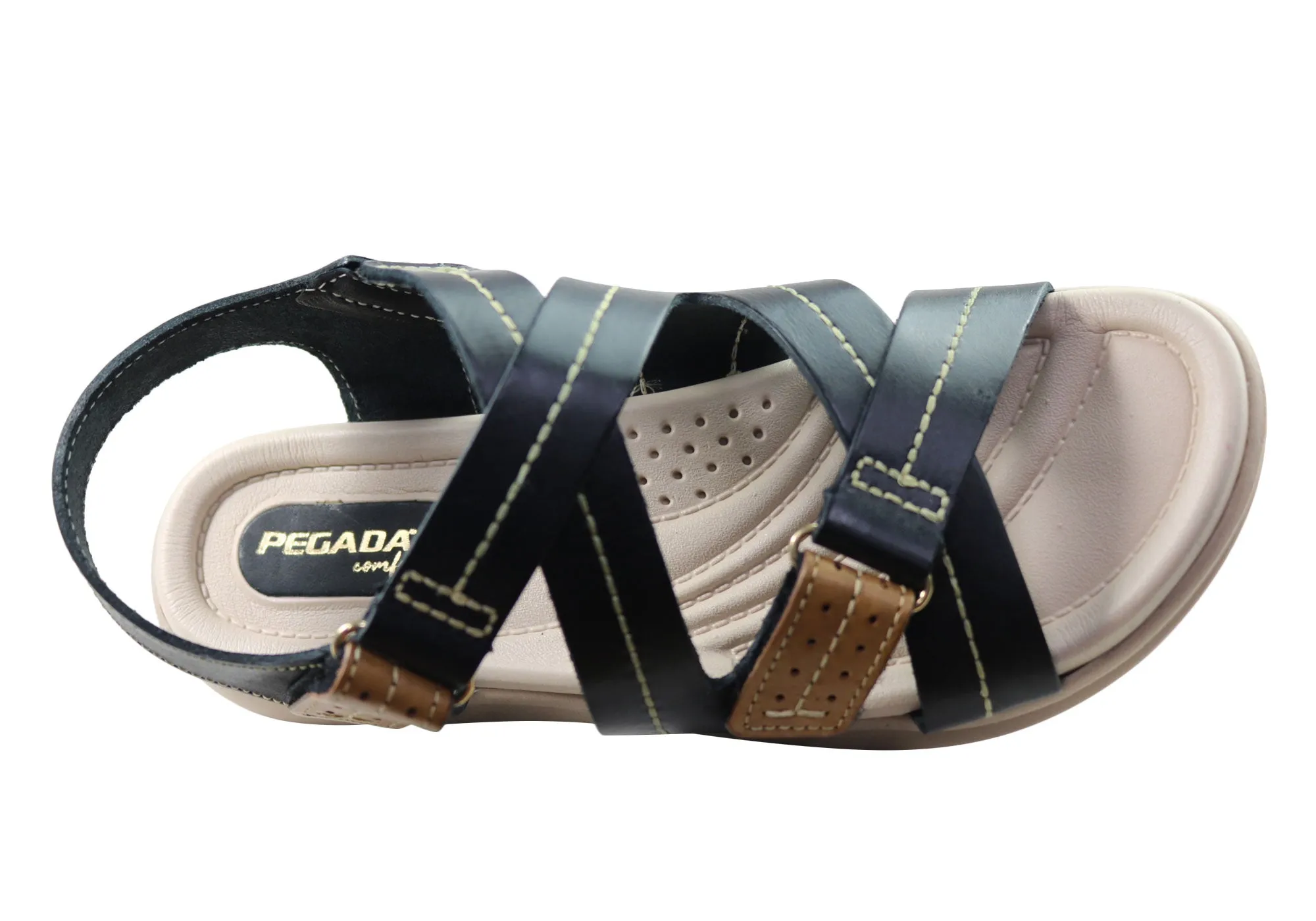 Pegada Sien Womens Comfortable Leather Sandals Made In Brazil