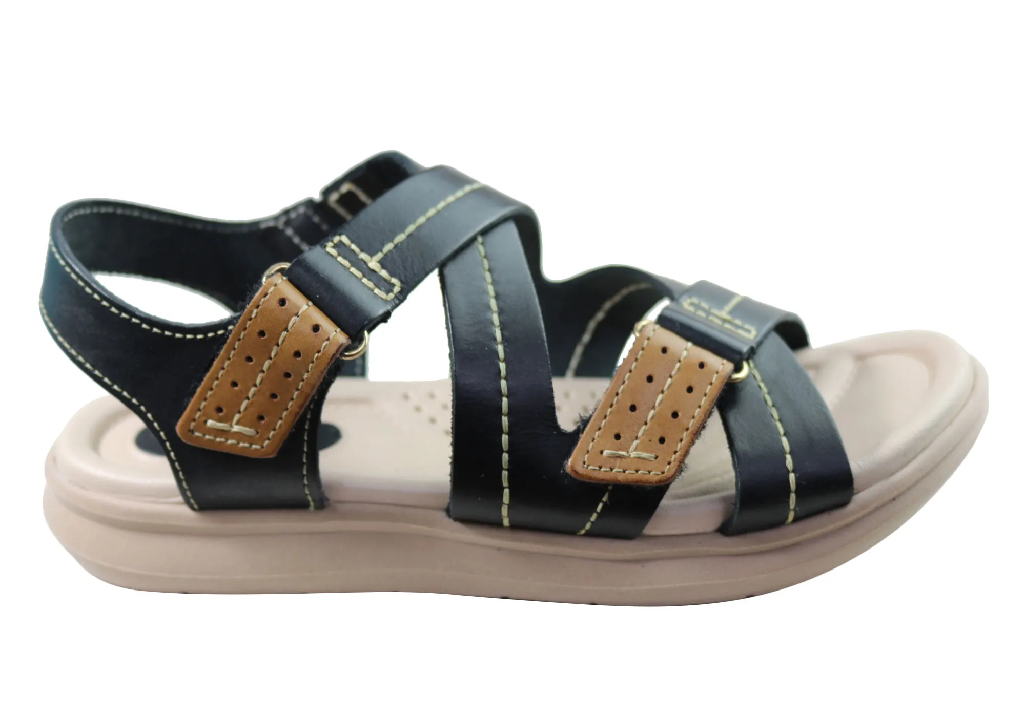 Pegada Sien Womens Comfortable Leather Sandals Made In Brazil