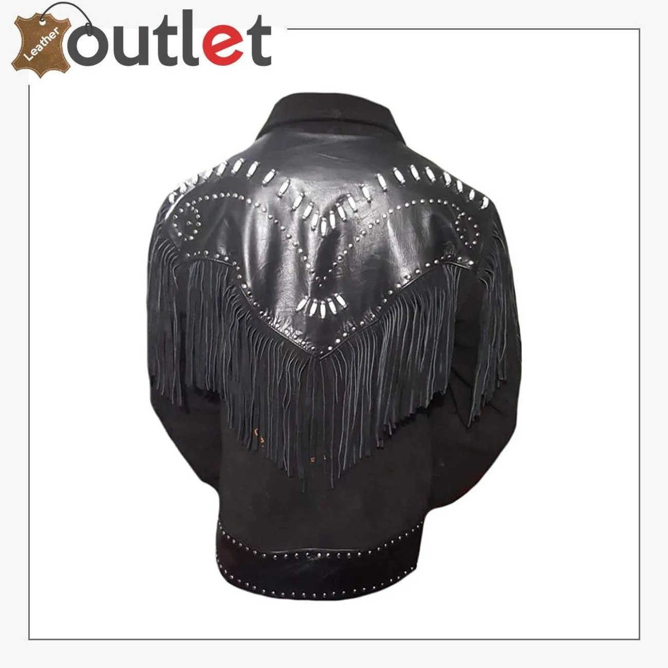 Real Black Western Leather Jacket For Men