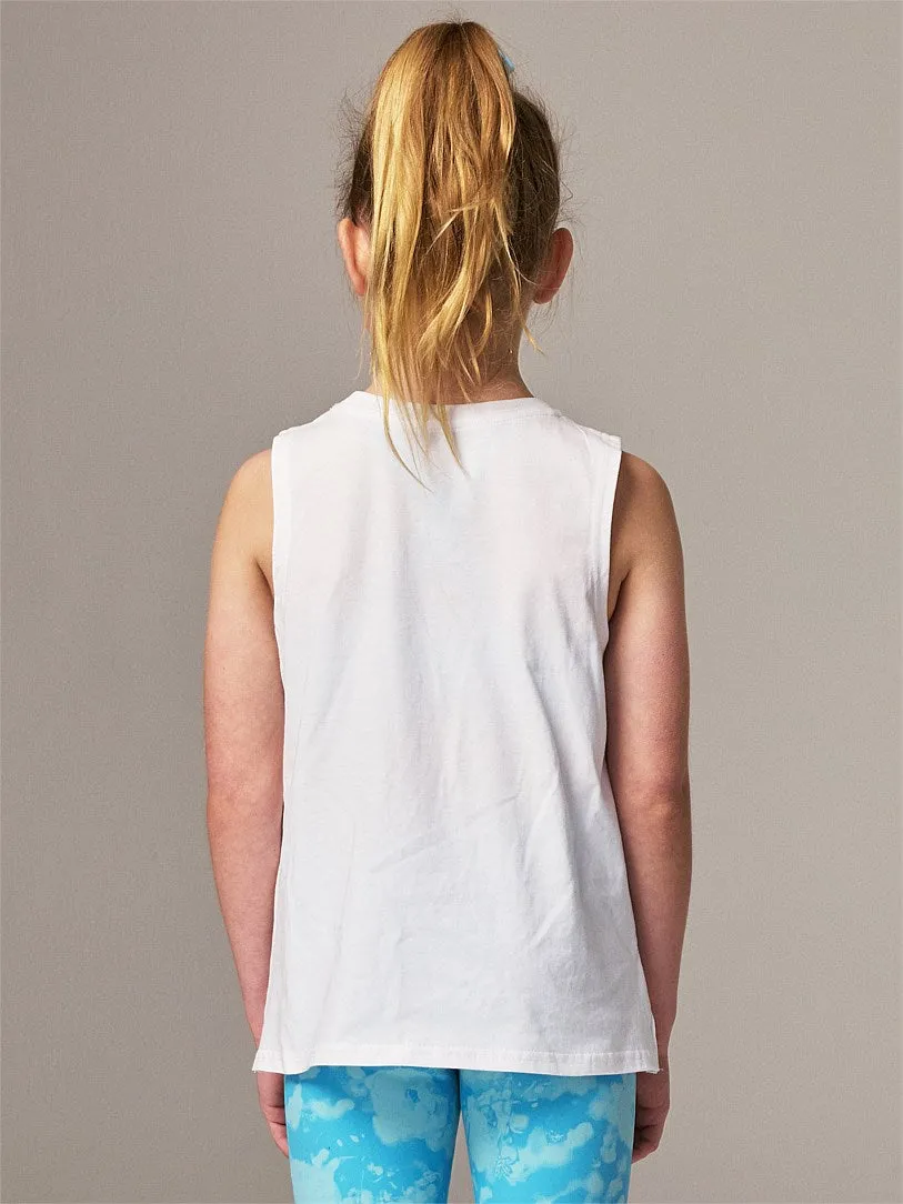 Running Bare SALE | Easy Rider Muscle Tank | White (Child)