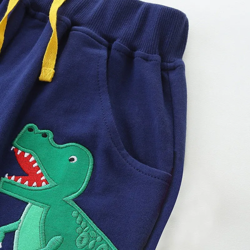 Toddler/Kid Boys Green Dino Design Shorts