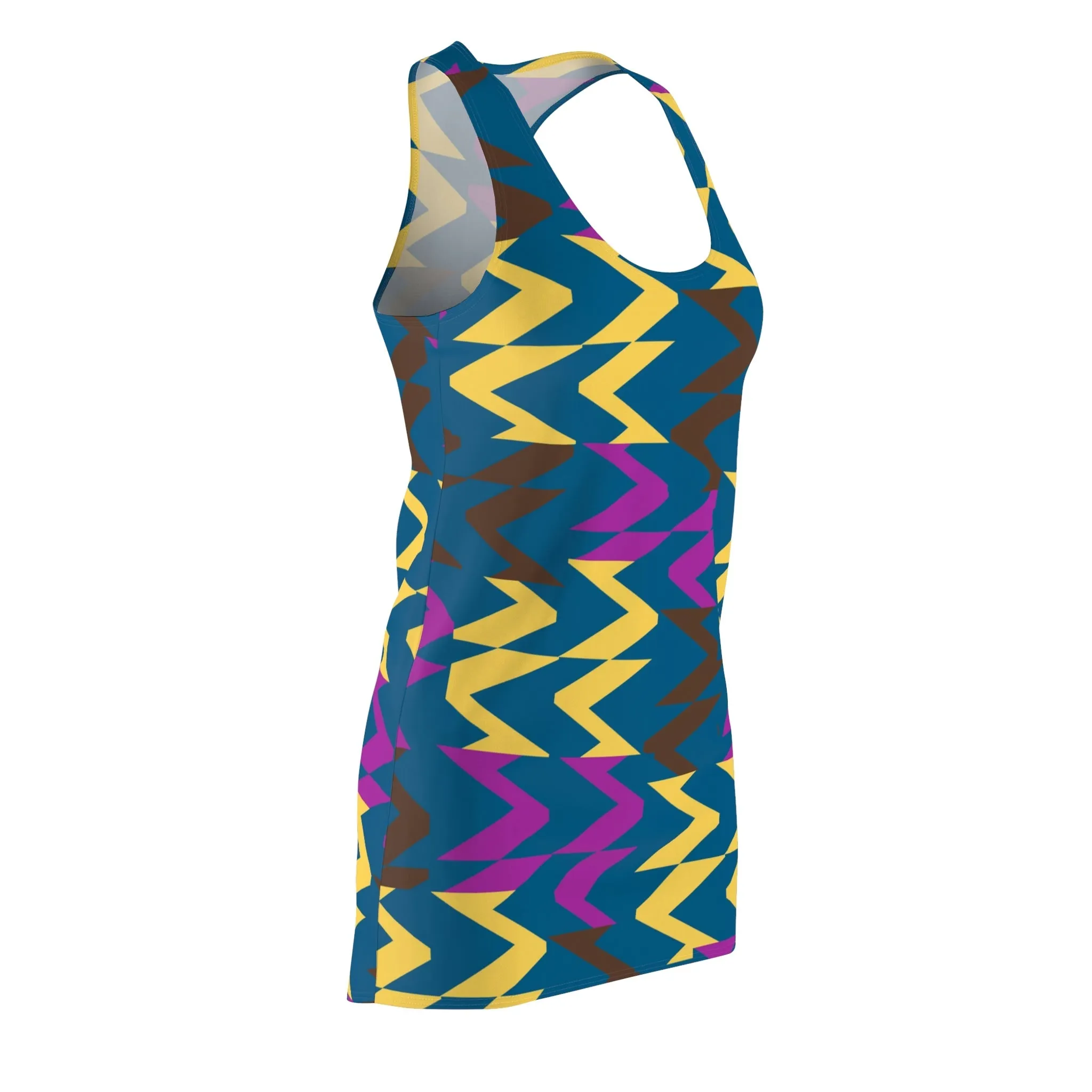 Zig & Zag Women's Cut & Sew Racerback Dress - Ships from The US.